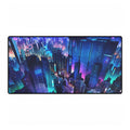 Neon Cityscape Desk Mat